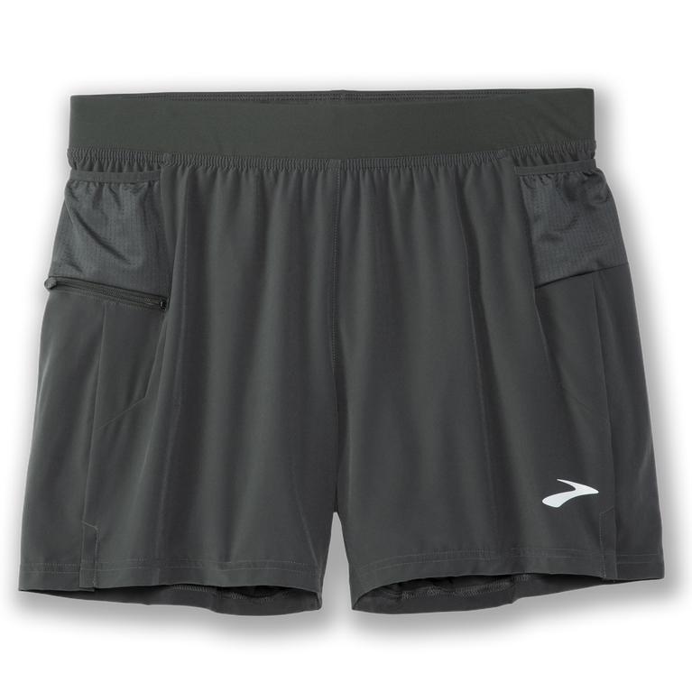 Brooks Sherpa 5 2-In-1 - Mens Running Shorts - Dark Oyster/Grey (95813SZKP)